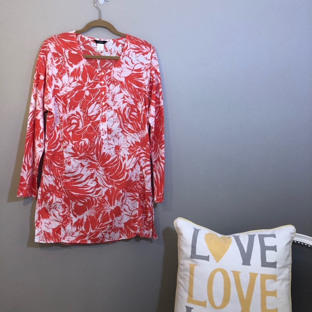 J Crew Light Cotton Tunic Bathing Suit Cover Up